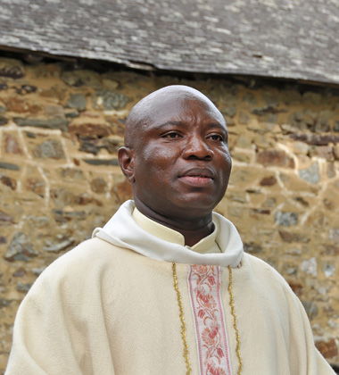 Le Père Joseph Tsivanyo, le 28 août 2022 à Saint Nicolas de Guer