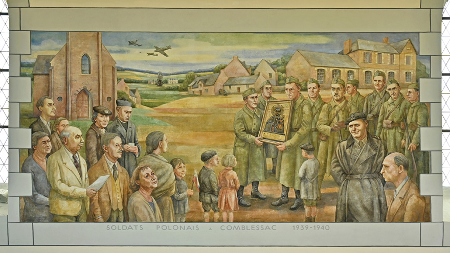 SOLDATS POLONAIS À COMBLESSAC 1939 - 1940