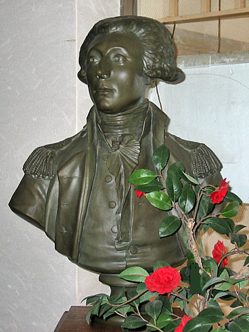 Buste en bronze du marquis de LA FAYETTE