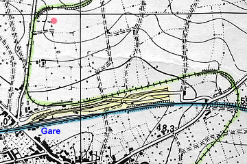 Carte du réseau ferroviaire à Guer